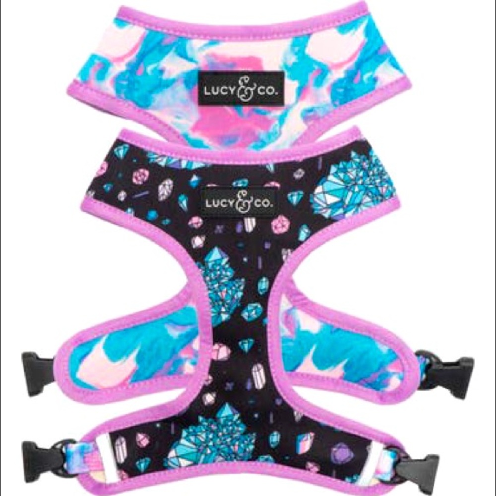 Lucy & Co. You’re A Gem Reversible Dog Harness EUC